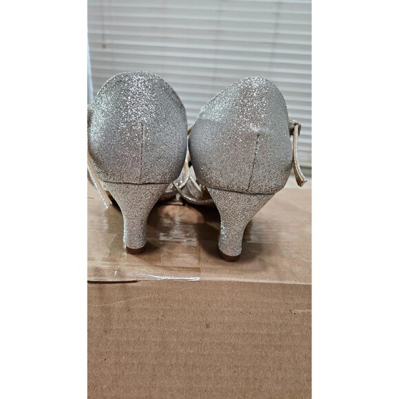 Gray Strappy Silver Buckle Round Toe High Heels Women's Sandel Size 8.5 - Picture 4 of 8